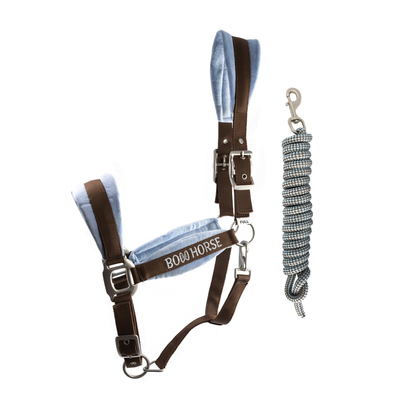 Premium Horse Halter and Lead - Brown